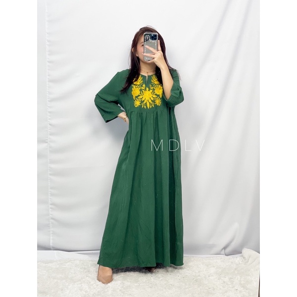 MDLV ~ 73370 Amethyst Boho Style Maxi Long Dress Gamis Import Fashion Import