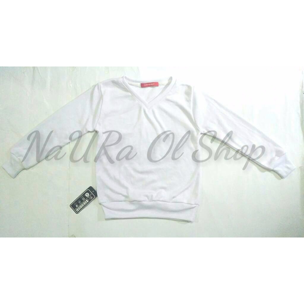PROMO Kaos Anak Lengan Panjang Polos Putih MURAH MERIAH