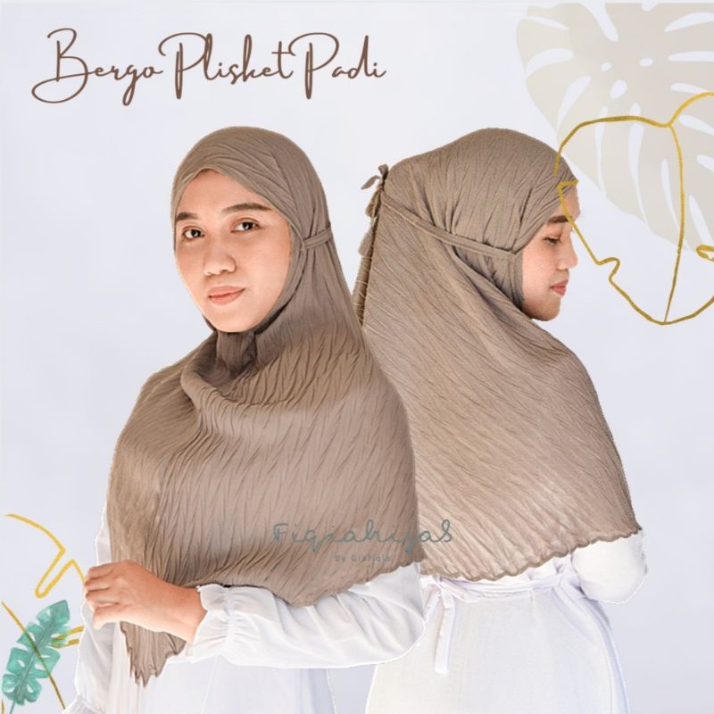 Bergo Plisket Padi | Bergo plisket padi ceruti | Bergo plisket zigzag
