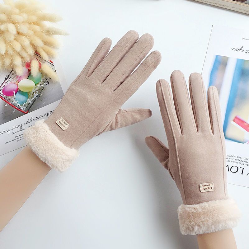 0Winter Gloves Woman Velvet Sarung Tangan Musim Dingin