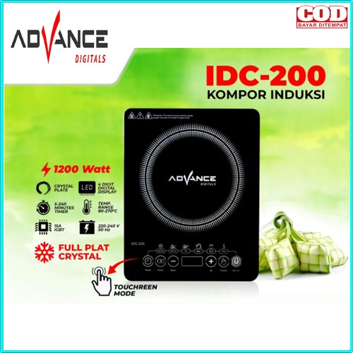 Advance Kompor Listrik Induksi IDC 200 / Kompor Kaca / Kompor steamboa Terbaru