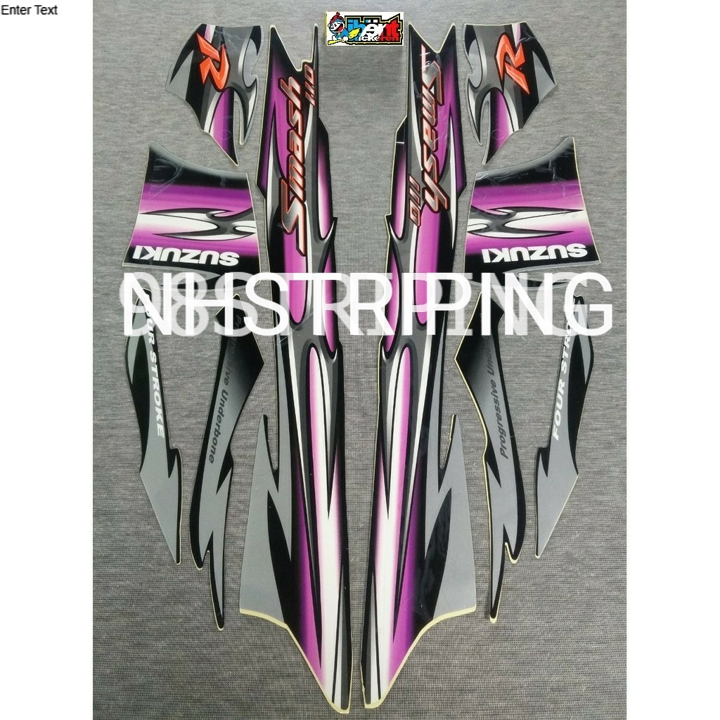 STRIPING SMASH 110R UNGU  2007 STIKER LIS POLET ORI SUZUKI 110 R