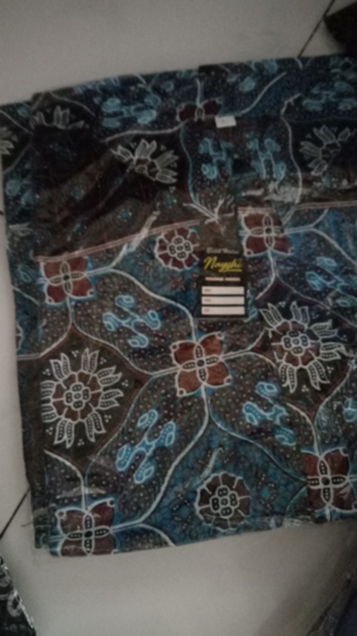 Kemeja Batik Pendek Hem Sogan Halus Original Seno Sakti Kobis Megamendung Gunungan Kipas