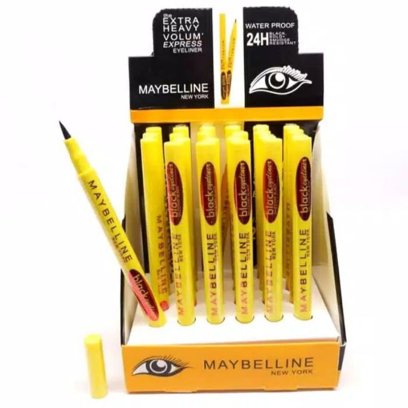 Paket Makeup Maybelline 5in1 Bedak 2in1 - Mascara - Eyeliner - Lipcream - Pensil Alis