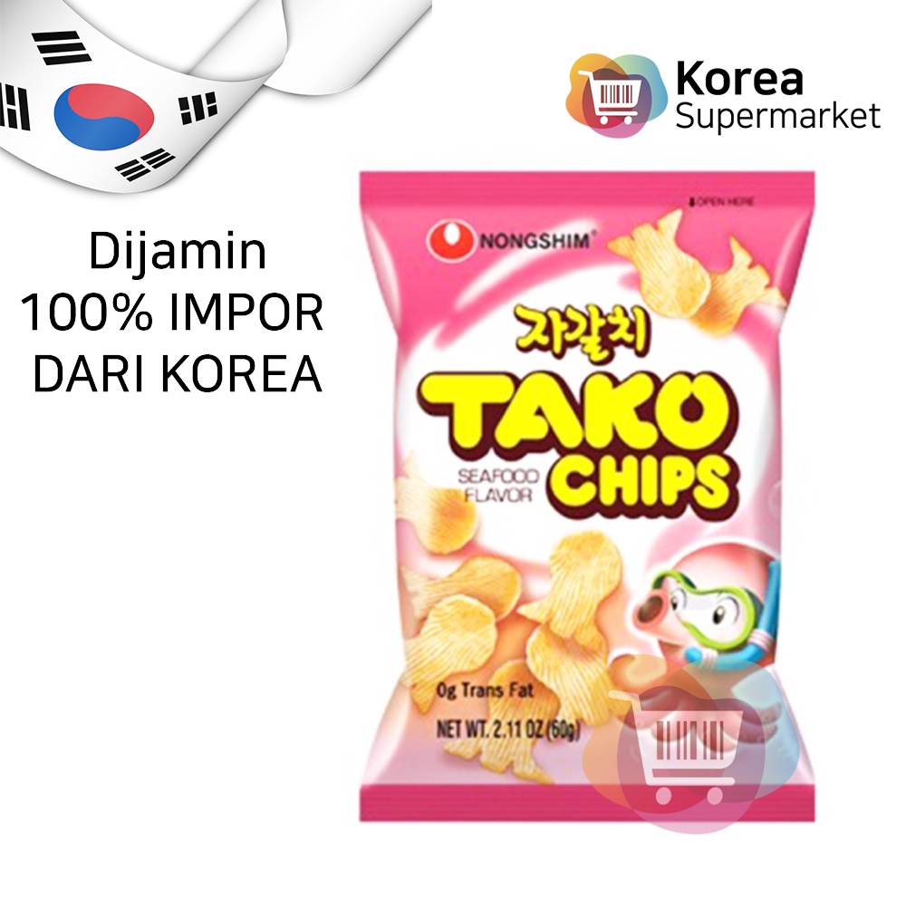 

Nongshim Tako Chips 60 gr / Keripik Kerupuk Rasa Seafood Korea