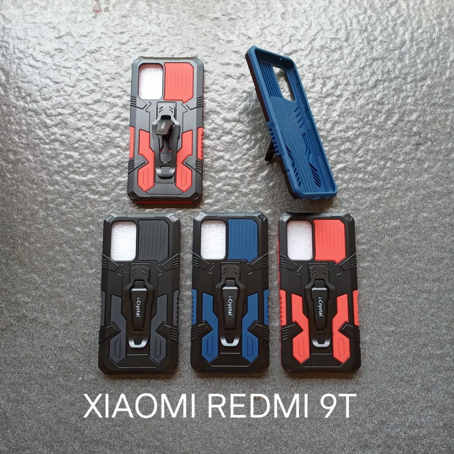 Xiaomi Redmi 10 10A 10C 2022 Redmi 9T 9C 9A 9 8 8A Pro 7A 6A 6 5A 4A Note 5A Hard Case Robot i-Crystal With Belt Clip