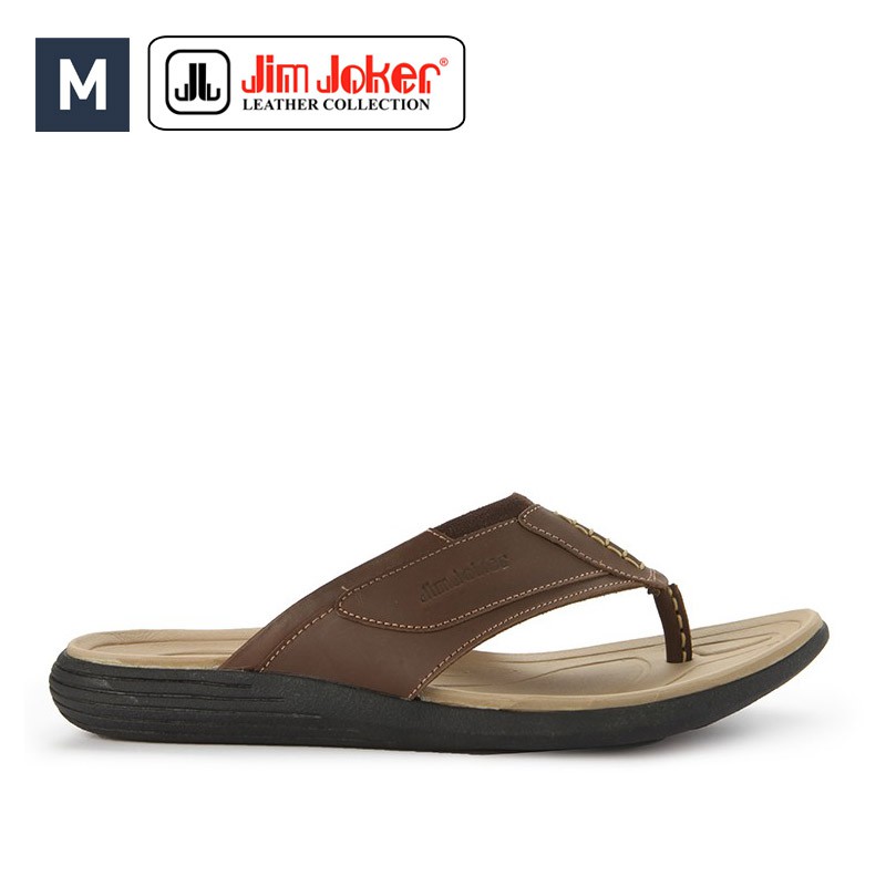 Sandal jim joker alon 1s jepit brown pria original