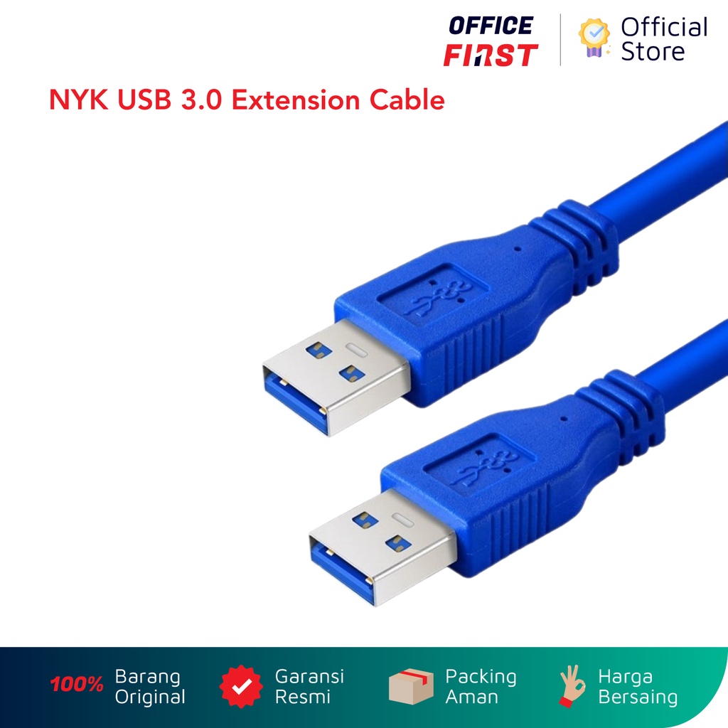 NYK USB 3.0 Extension Cable 3m / Kabel Extender 3 meter Male to Female