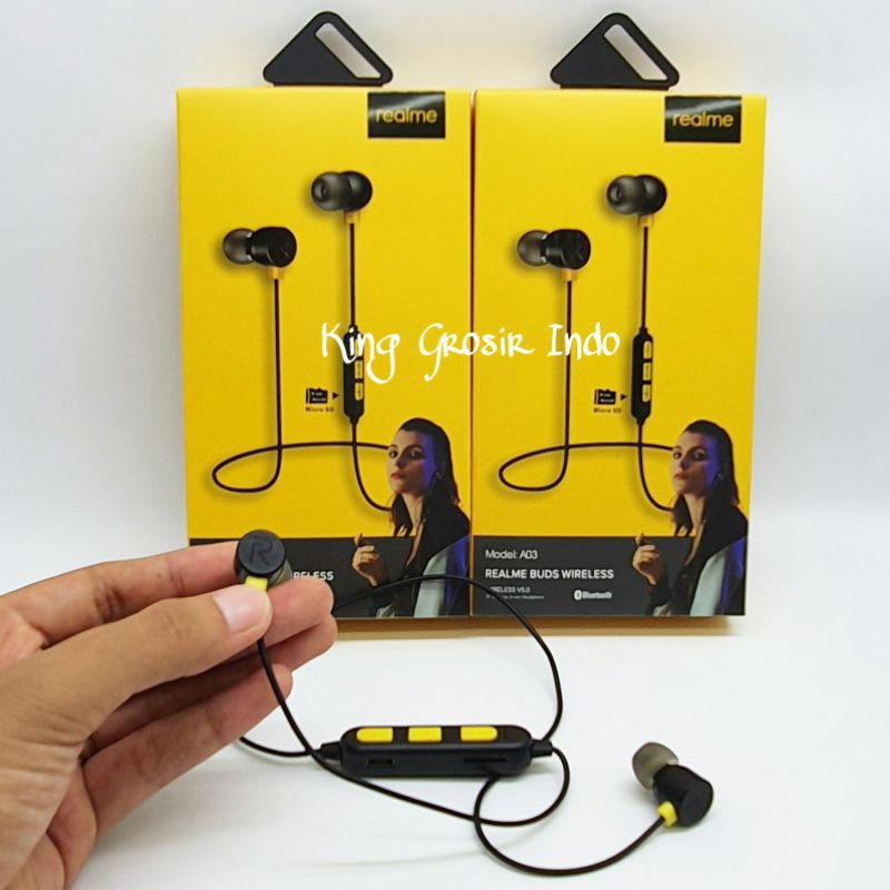 Realme Buds Wireless MJ-6700 / Headset Bluetooth Sport Realme Buds Wireless