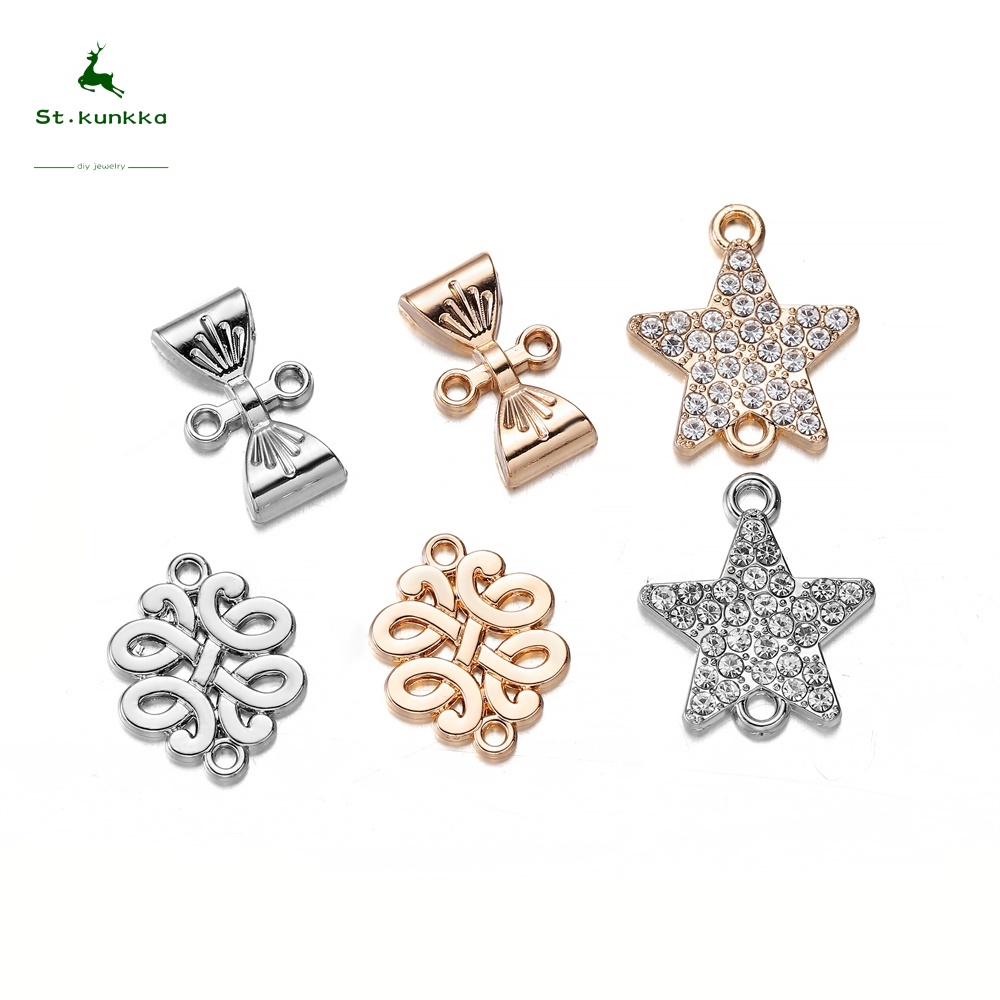 5pcs Liontin Bentuk Pentagram Simpul Pita Bahan Alloy Handmade Diy Untuk Membuat Perhiasan