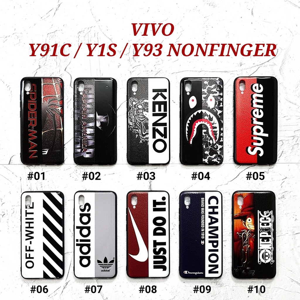 VIVO Y91C Y1S Y93 NO FINGER V5 V5S V5 LITE V11 V11i V15 V15 PRO | MAN OF STYLE Soft Hard Case Kombinasi Motif Marvel