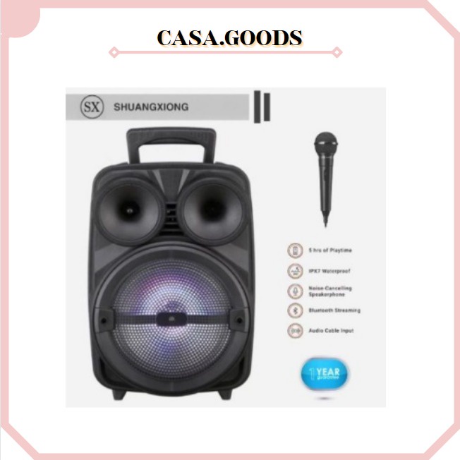 SPEAKER BLUETOOTH 6'5 INCH SX-5038 PLUS MIC KARAOKE