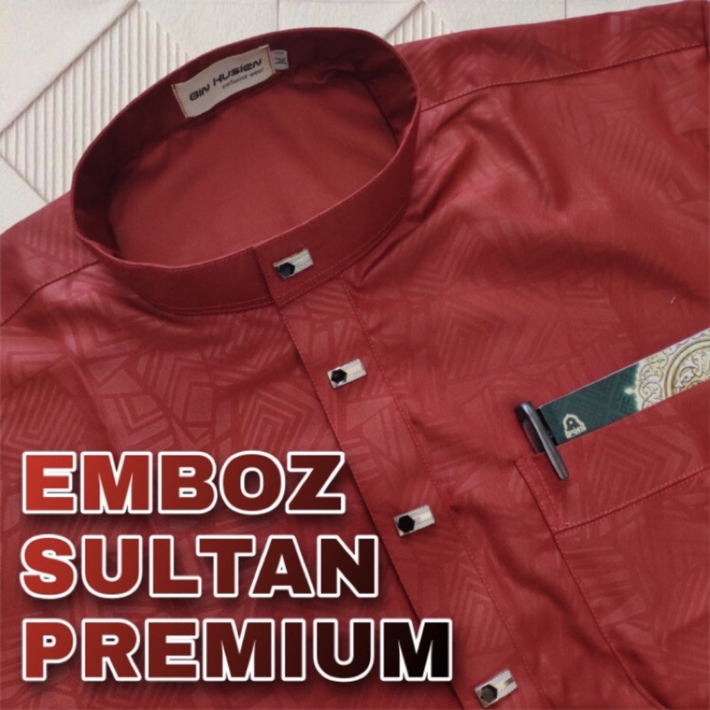 Baju koko melayu pria dewasa motif sultan premium lengan panjang keren