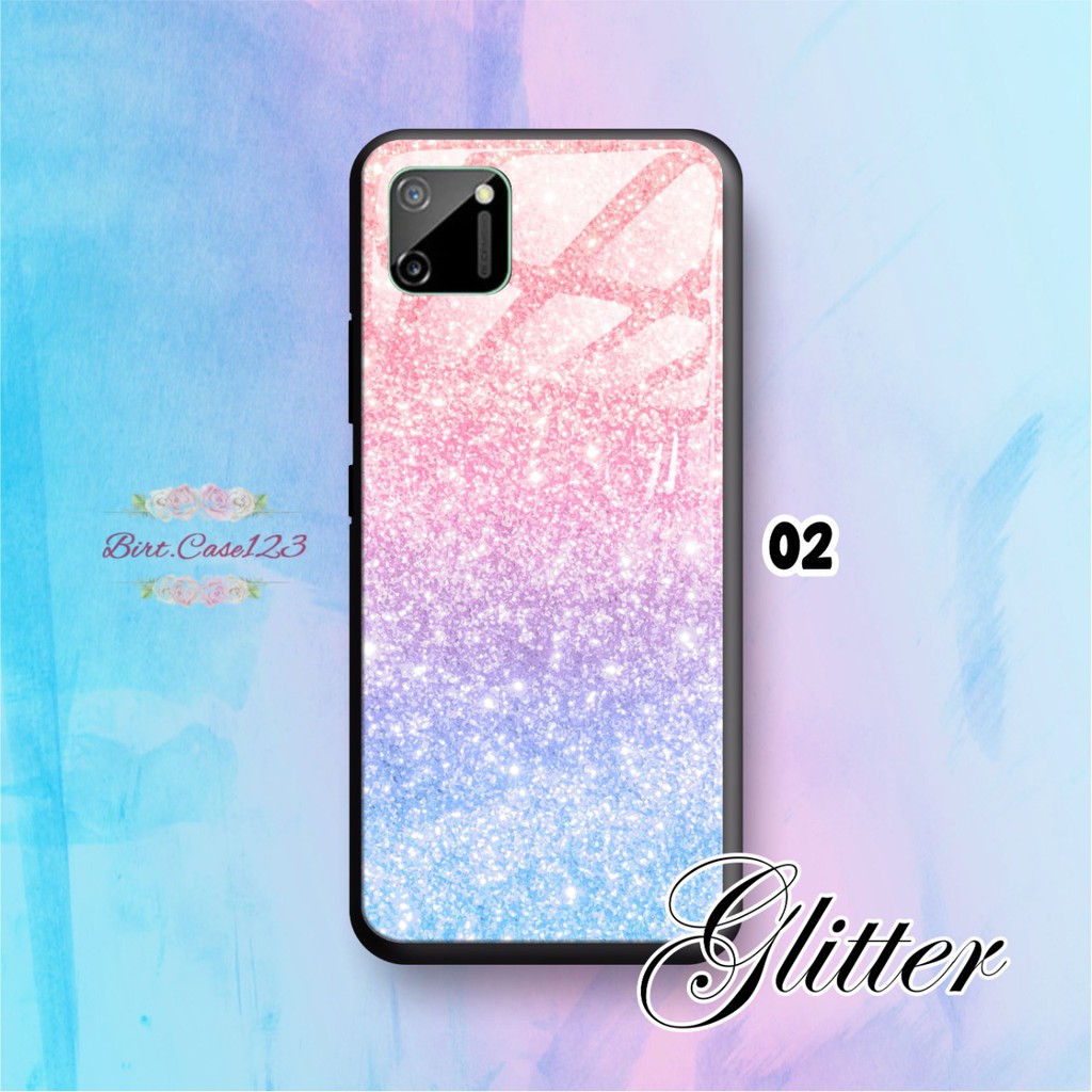 Softcase back case glass Kaca GLITTER Oppo A1K A3S A5S A7 A12 A11K A5 a9 A11 A15 A31 BC2331