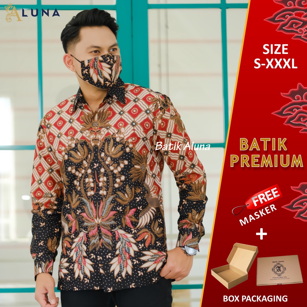 BAJU KEMEJA KONDANGAN BATIK PRIA PEKALONGAN LENGAN PANJANG PREMIUM MODERN FULL FURING ALUNA PCW 087