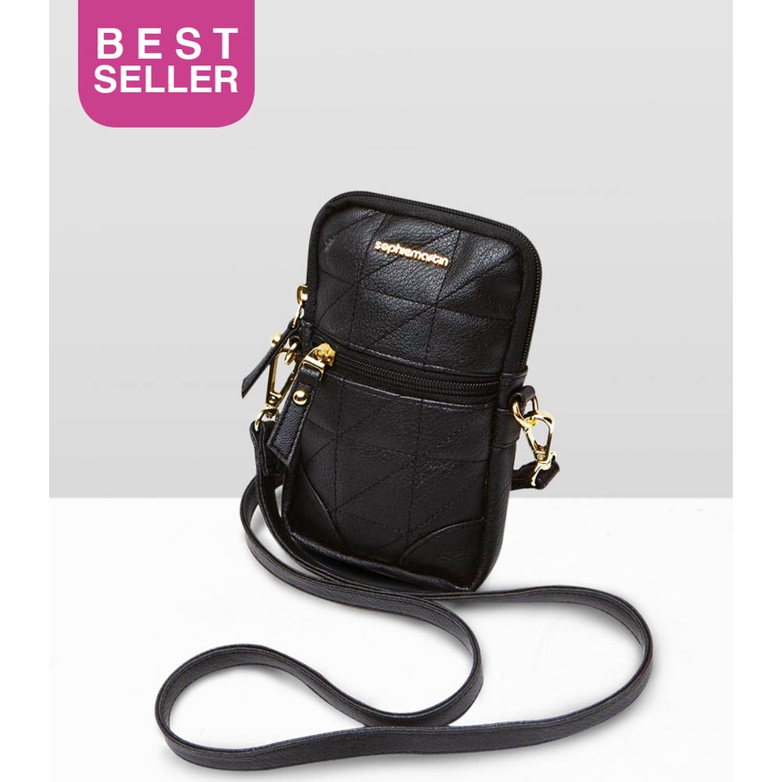 TAS GEMAYA BLACK SOPHIE MARTIN / GEMAYA BLACK SLING PHONE / GEMAYA SLING BAG SOPHIE PARIS