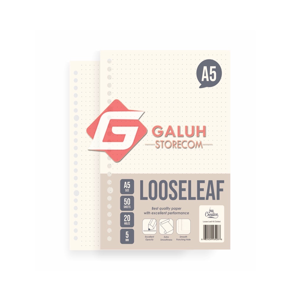 

Ina Loose Leaf Dotted / Isi Binder A5 Isi 50 Lembar