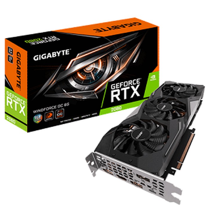VGA Gigabyte RTX2080 8GB Windforce OC RTX 2080 GV-N2080WF3OC-8GC