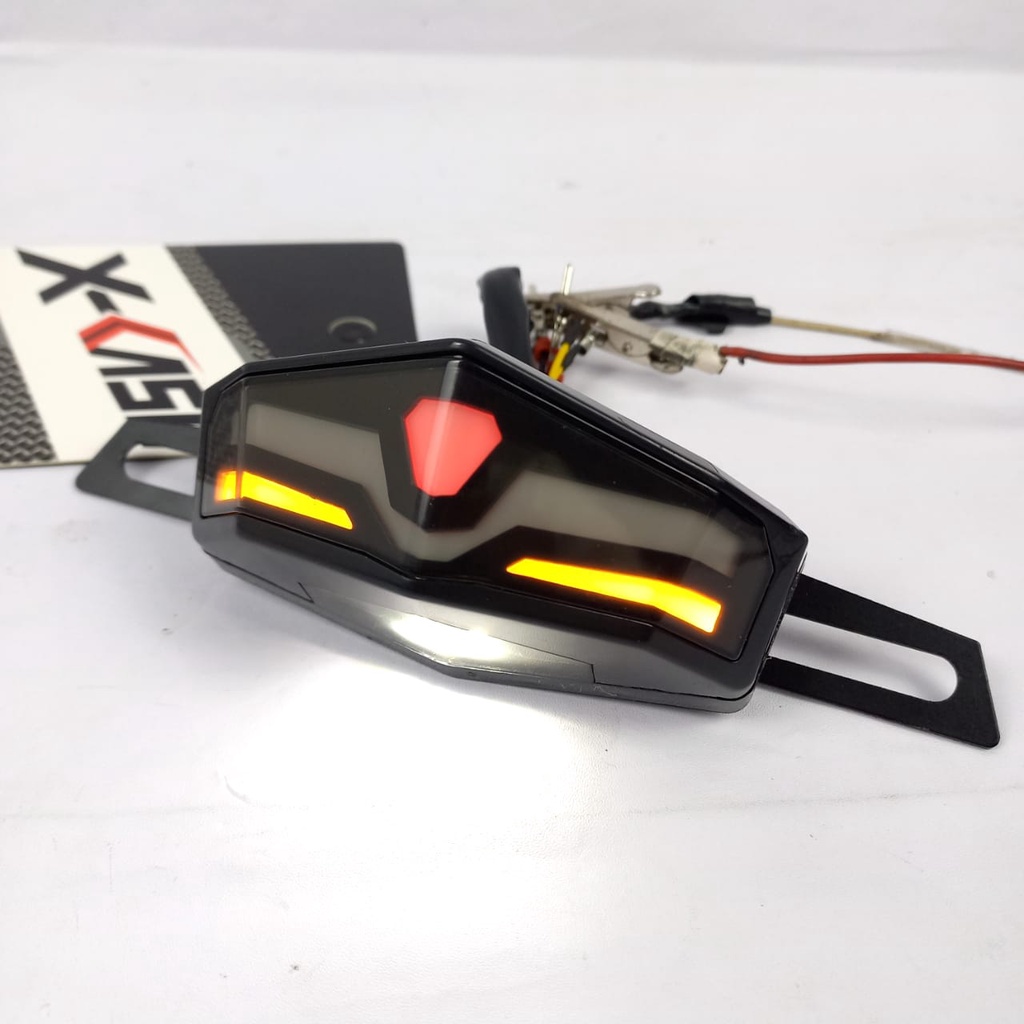 Lampu Stop LED JB Fungsi Riting Lampu Belakang RX King Plus Breket Universal Xcase