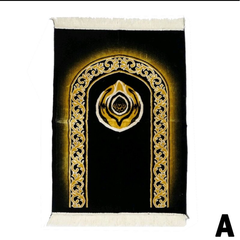 BISA CODSajadah Armaan Besar KISWAH BLACK Exclusive 110 x 70 cm