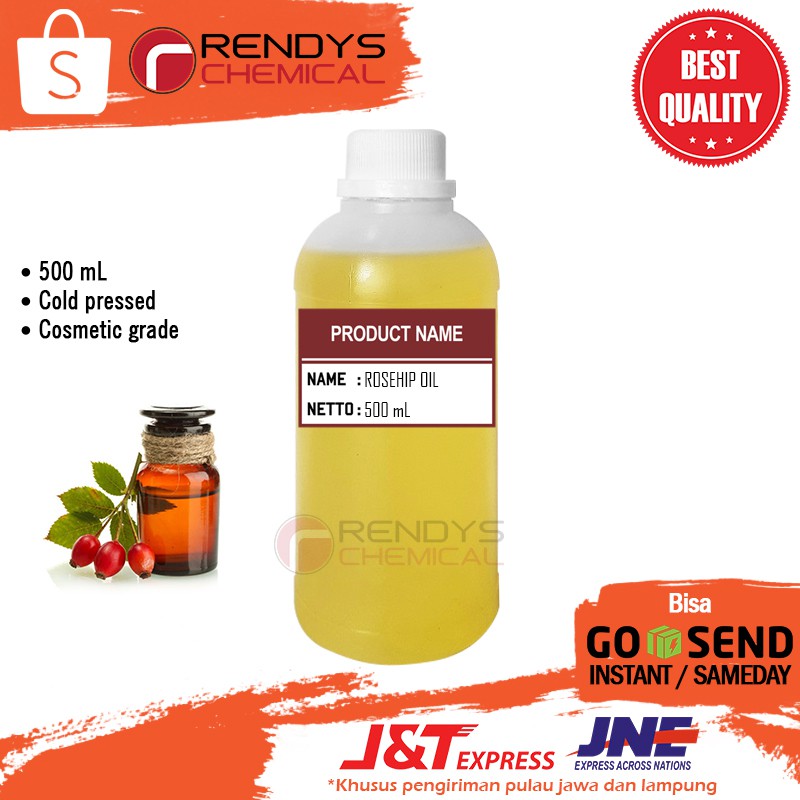 Rosehip Oil 500mL - Minyak Rosehip 500 mL - Cosmetic Grade - Cold Pressed