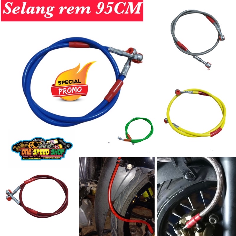 COD SELANG REM DEPAN VARIASI WARNA 95CM SLANG REM NON PSI WARNA 95CM UNIVERSAL TERMURAH