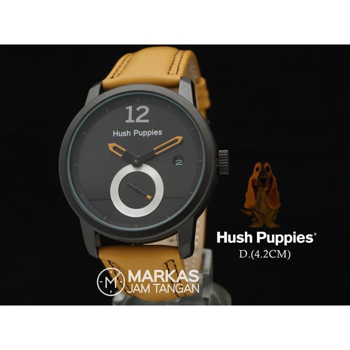 Jam Tangan Pria Hush Puppies HP Date Crono Detik Leather Watch | MRKS