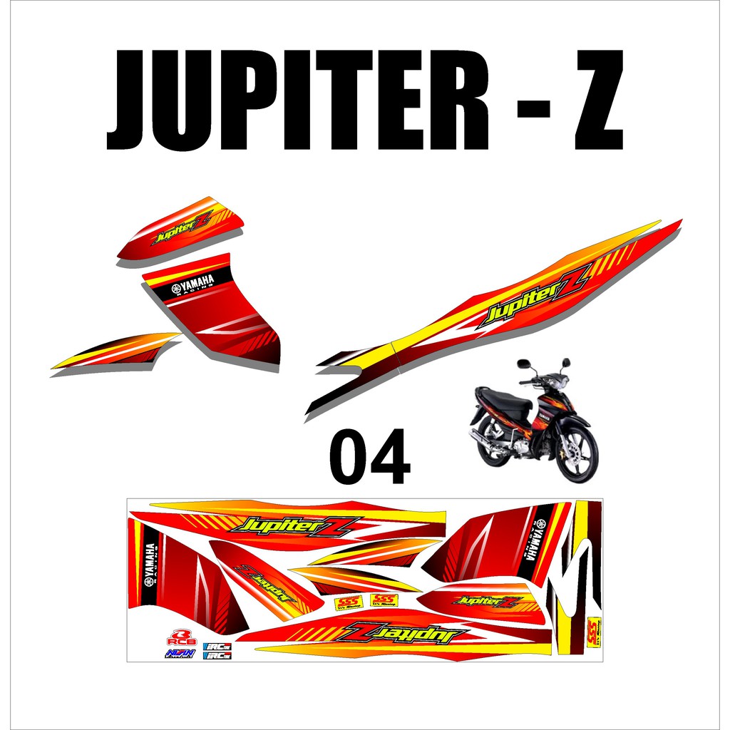 Striping Jupiter Z - Sticker Stiker Variasi Lis Motor Jupiter Z Burhan Termurah DS JP - 4
