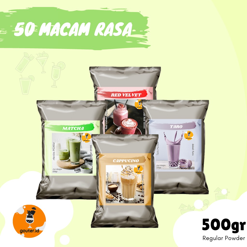 

BUBUK MINUMAN RASA 500GR / SERBUK MINUMAN ANEKA RASA / BUBUK MINUMAN KEKINIAN / MINUMAN INSTAN g
