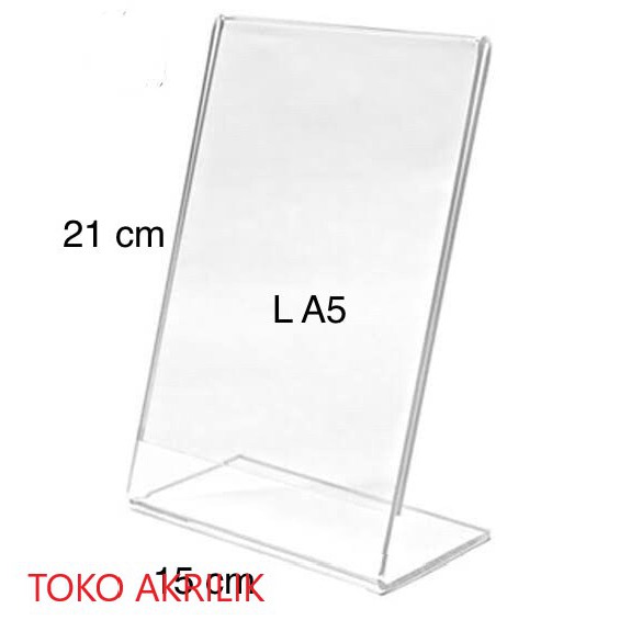 

Tentcard acrylic / Tempat menu ukuran A5 L