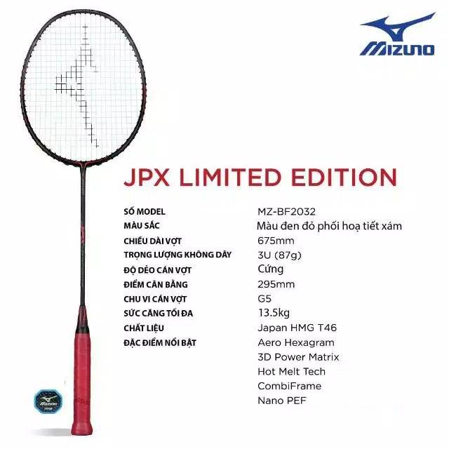 mizuno jpx limited edition badminton racket