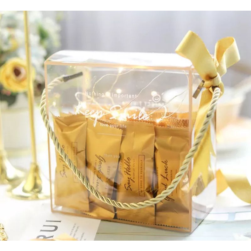 Kotak Mika Hampers Multifungsi | Tas Mika Jinjing Kemasan Makanan