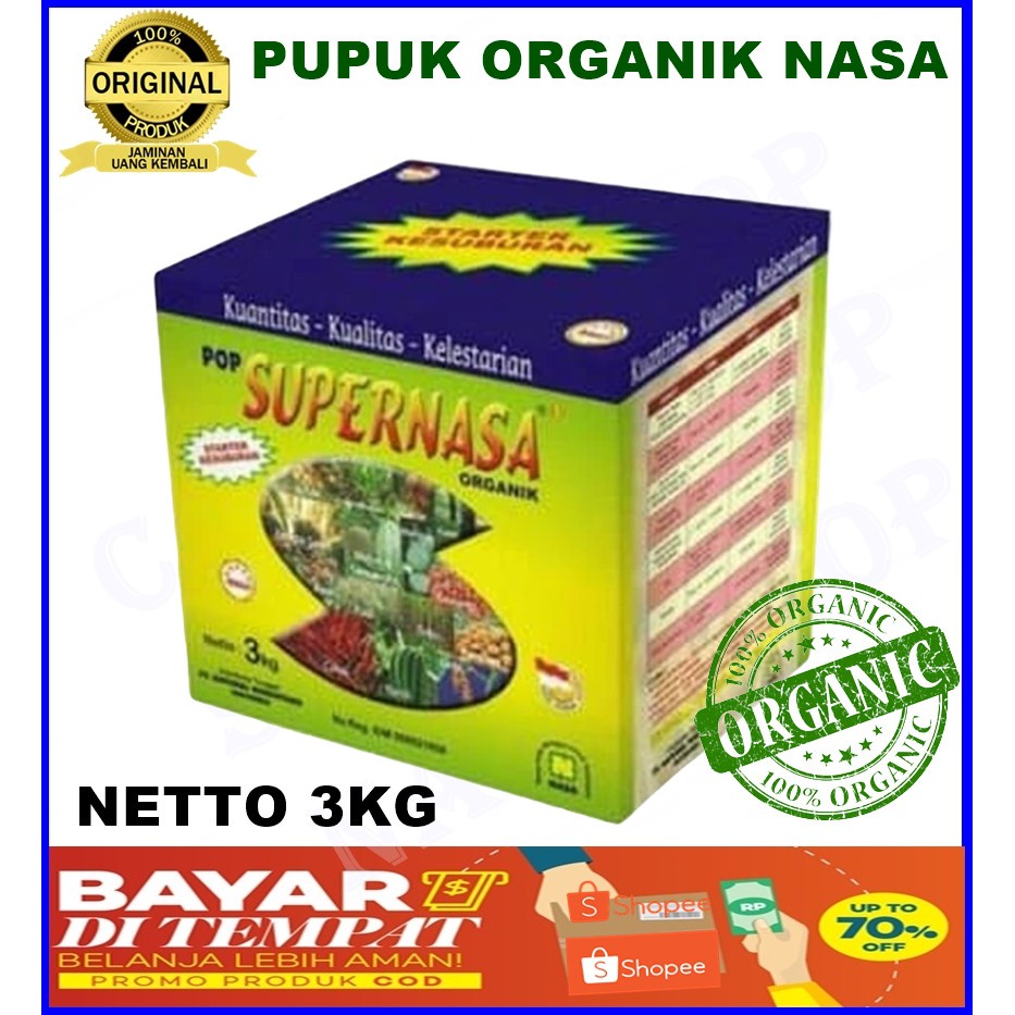 Super Nasa 3kg / Pupuk Organik SuperNasa 3000gr (3kg) / Pupuk Pemacu Pertumbuhan Generatif / Pupuk p