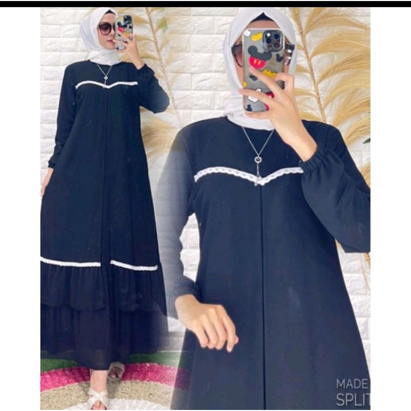 GAMIS ROMPI GAMIS RUFFLE GAMIS TERBARU TEEMURAH KOMBINASI POLOS RENDA KEKINIAN