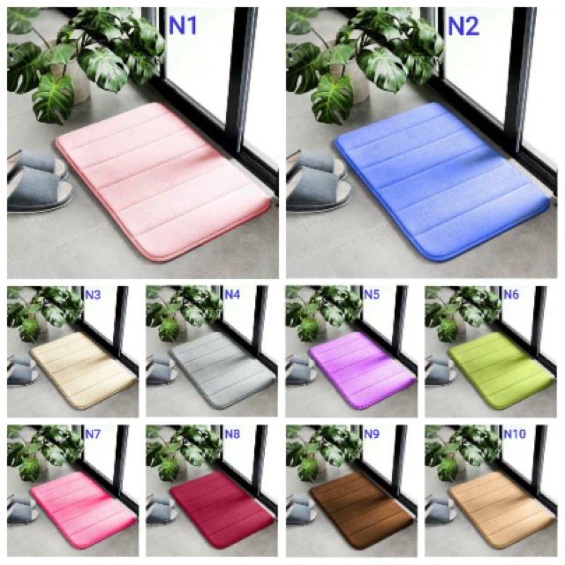 HOME-KESET Bagus HALUS ANTI SLIP MEMORY FOAM MENYERAP UNTUK KAMAR MANDI ANTI LICIN TERLARIS