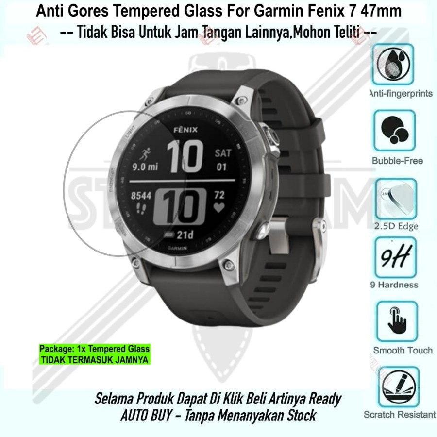 For Garmin Fenix 7 47mm - Anti Gores Pelindung Layar Bahan Kaca Tempered Glass