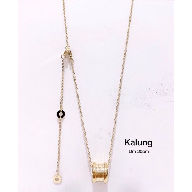 Kalung Titanium asli bandul Bvl Stainless steel  Premium Quality Anti karat anti alergi