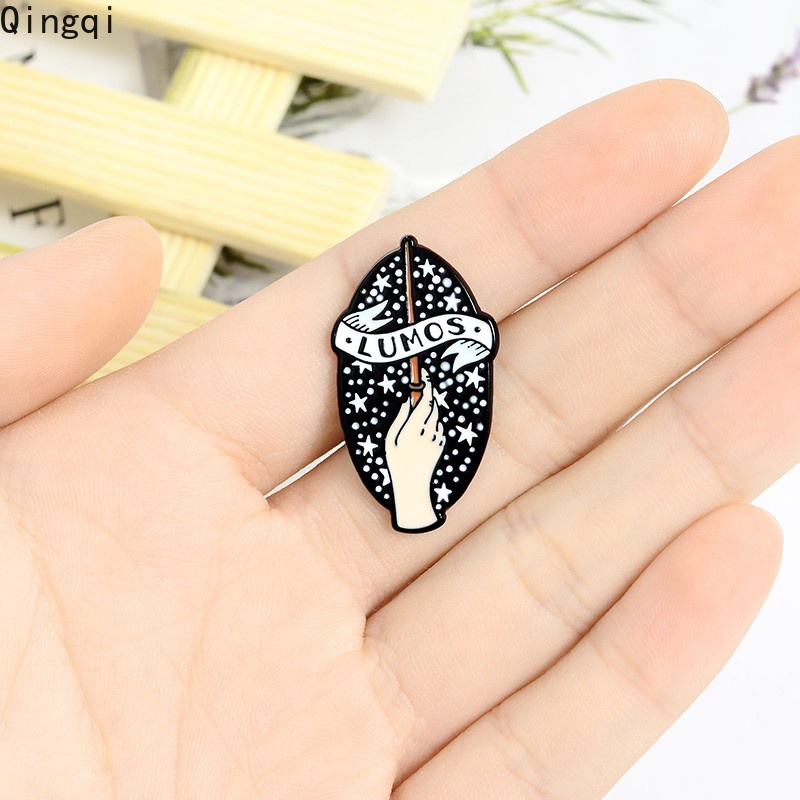 Bros Pin Enamel Desain Tongkat Sihir Untuk Anak