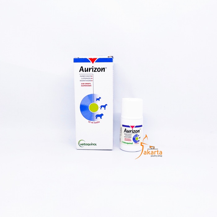 Obat Anjing - Aurizon Ear Drop - Obat Tetes Telinga Antibiotik Anjing 10 Ml