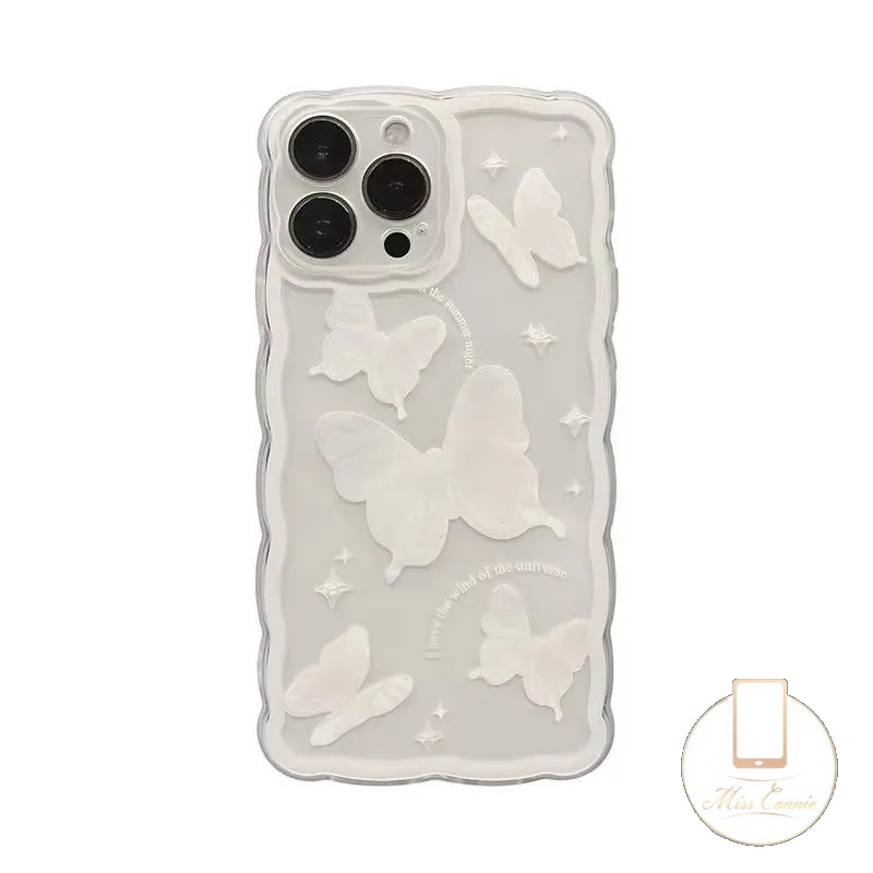 Soft Case Tpu Transparan Motif Bunga Butterfly Untuk iPhone 11 7Plus 8Plus XR X XS Max 12 13 11 Pro Max 6 6S Plus 7 8 SE 2020