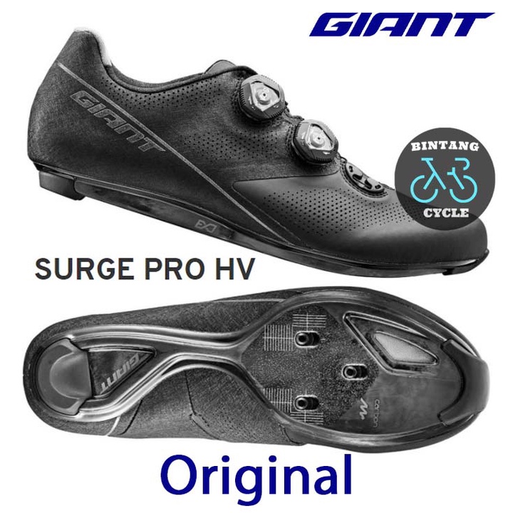 GIANT Shoes Road Surge Pro HV Black - Sepatu Cleat RB Road Bike