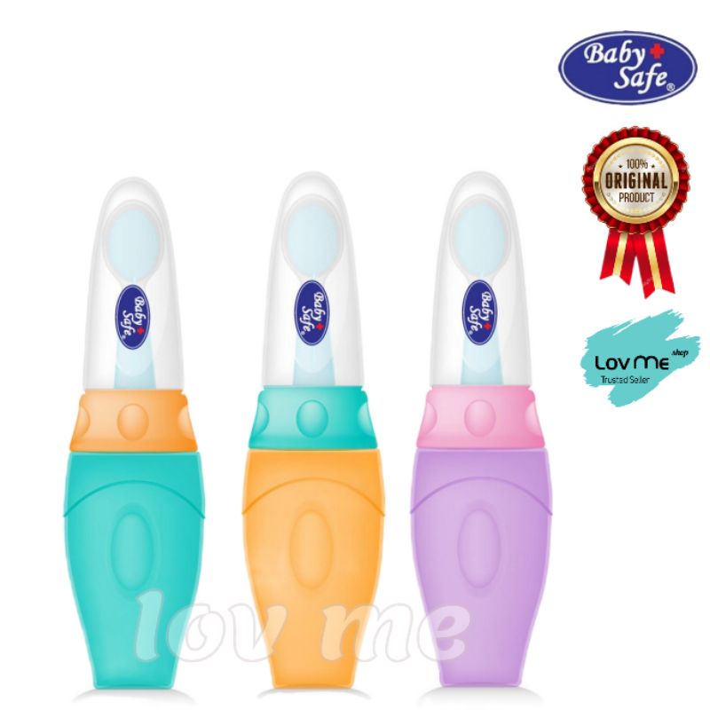 lov me❤️ Baby Safe Bottle Spoon Soft Squeeze | Sendok Botol Makan Bayi MPASI jp029