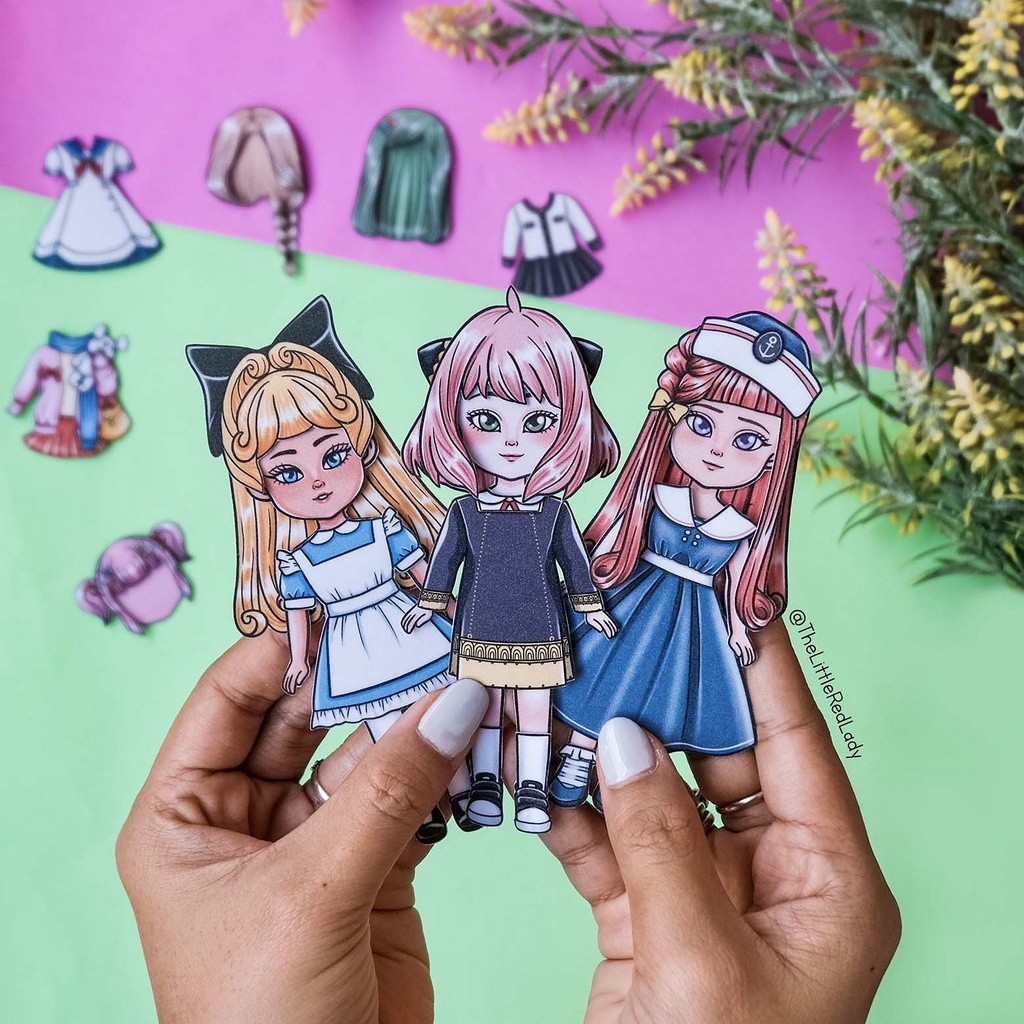 littleredlady - “LITTLE DOLL” series Glitter Premium (Bepe bepean, Paper Doll, Bongkar Pasang, Barbi
