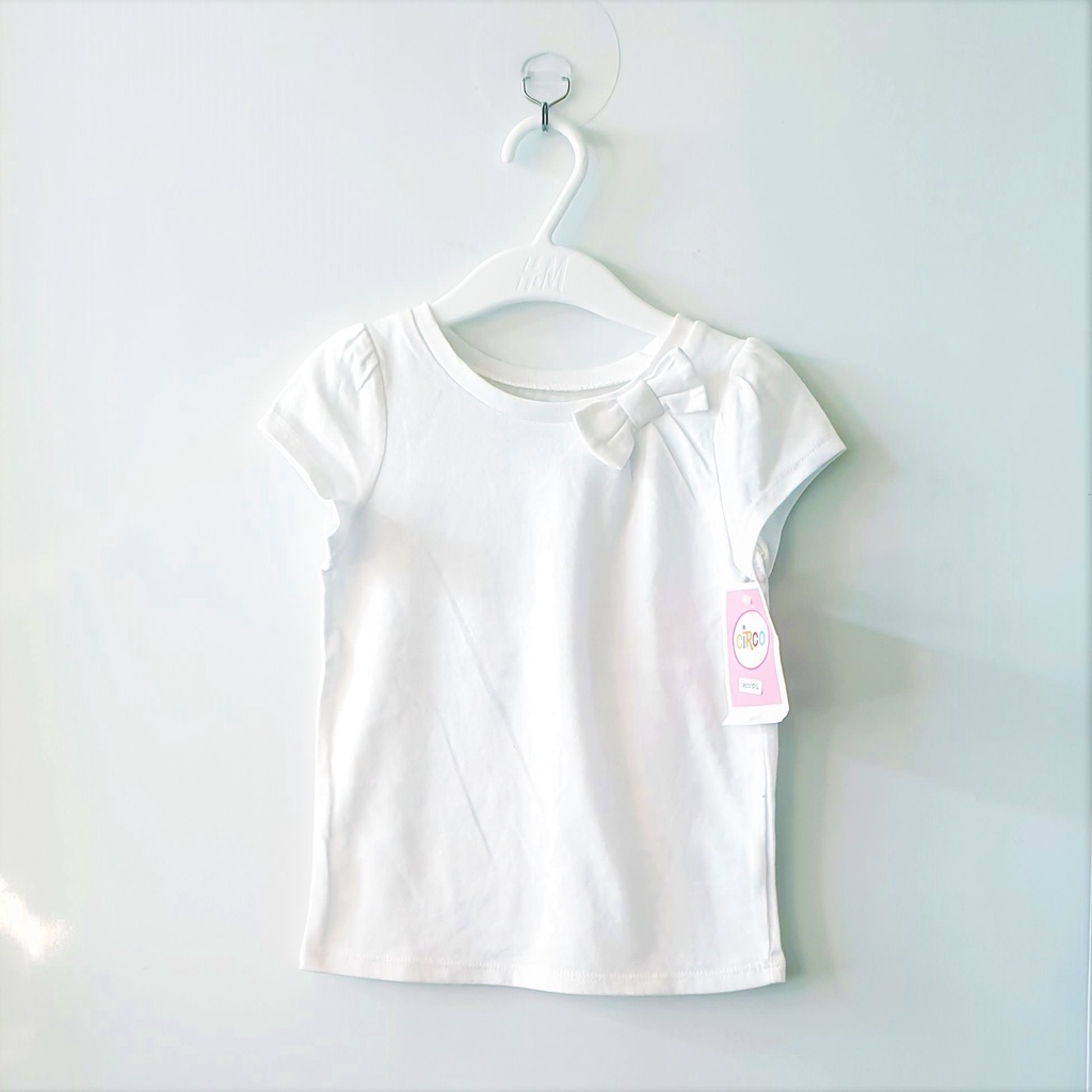 Kaos Anak Perempuan Putih Polos