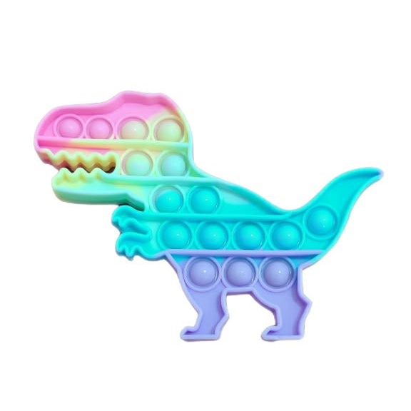 Pop It Fidget Toy Rainbow Mainan Anak Pop it Fidget Toy Murah-12cm Dino