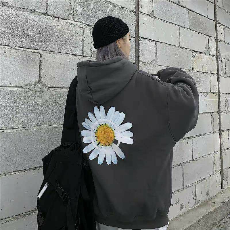 Hoodie DAISY BIGSIZE (S - 6XL) Jaket Jumper Flowers Korean Harajuku Style Unisex Bigsize Sweater Hip Hop Jumbo Oversize Urban