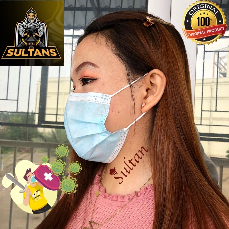 PROMO SULTAN MASKER 3PLY BIRU ORIGINAL ISI 50PCS NONBOX