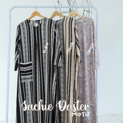 Daster Wanita Rumah Salur Otentik Bahan Rayon Viscose Premium Adem dan Lembut Motif Salur | Sachie D