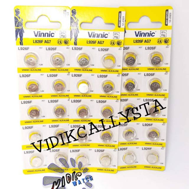 BATERAI VINNIC AG7 L926 395 399 SR927SW SR 927 BATRE BATREI JAM TANGAN KANCING VINNIC L926F ORIGINAL