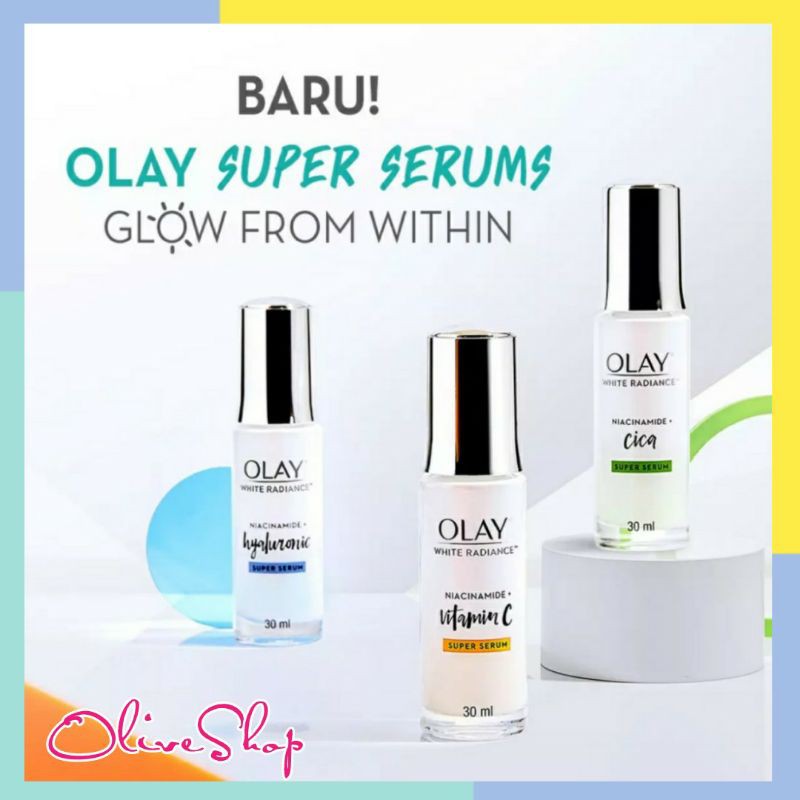 OliveShop ❤ Olay White Radiance Super Serum Vitamin C Hyaluronic Cica